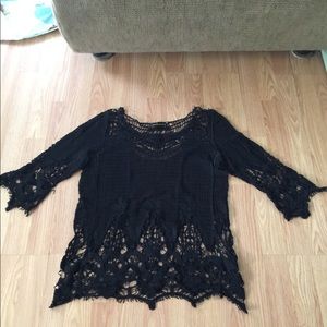 Black lace shirt